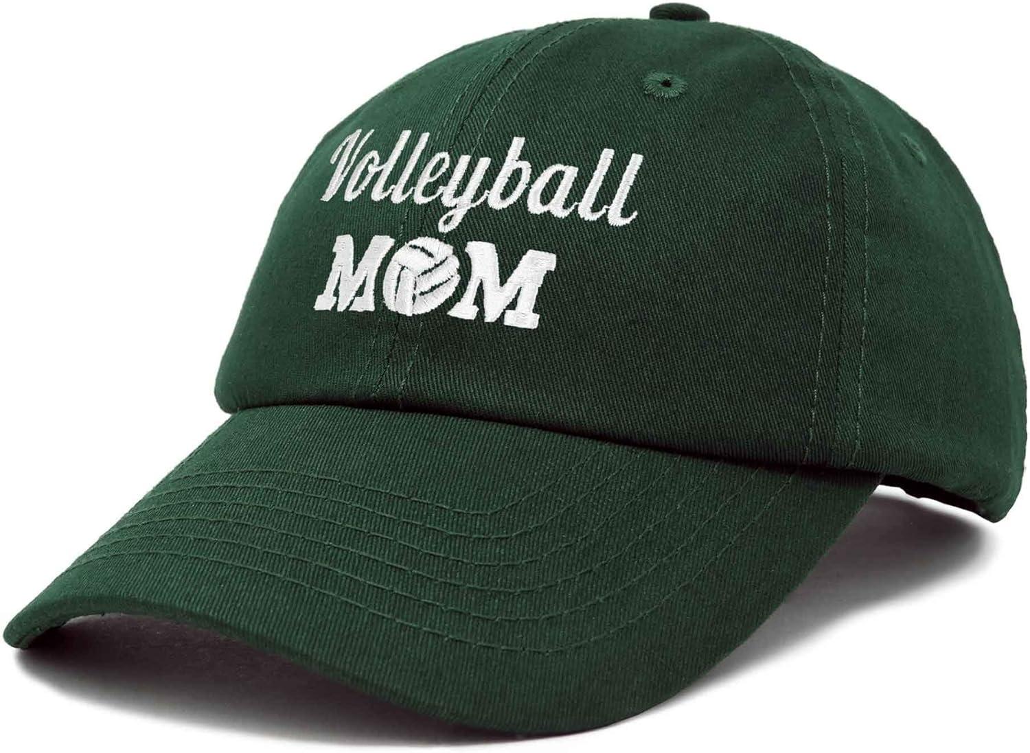 imageDALIX Volleyball Mom Premium Cotton Cap Womens Hats for MomDark Green