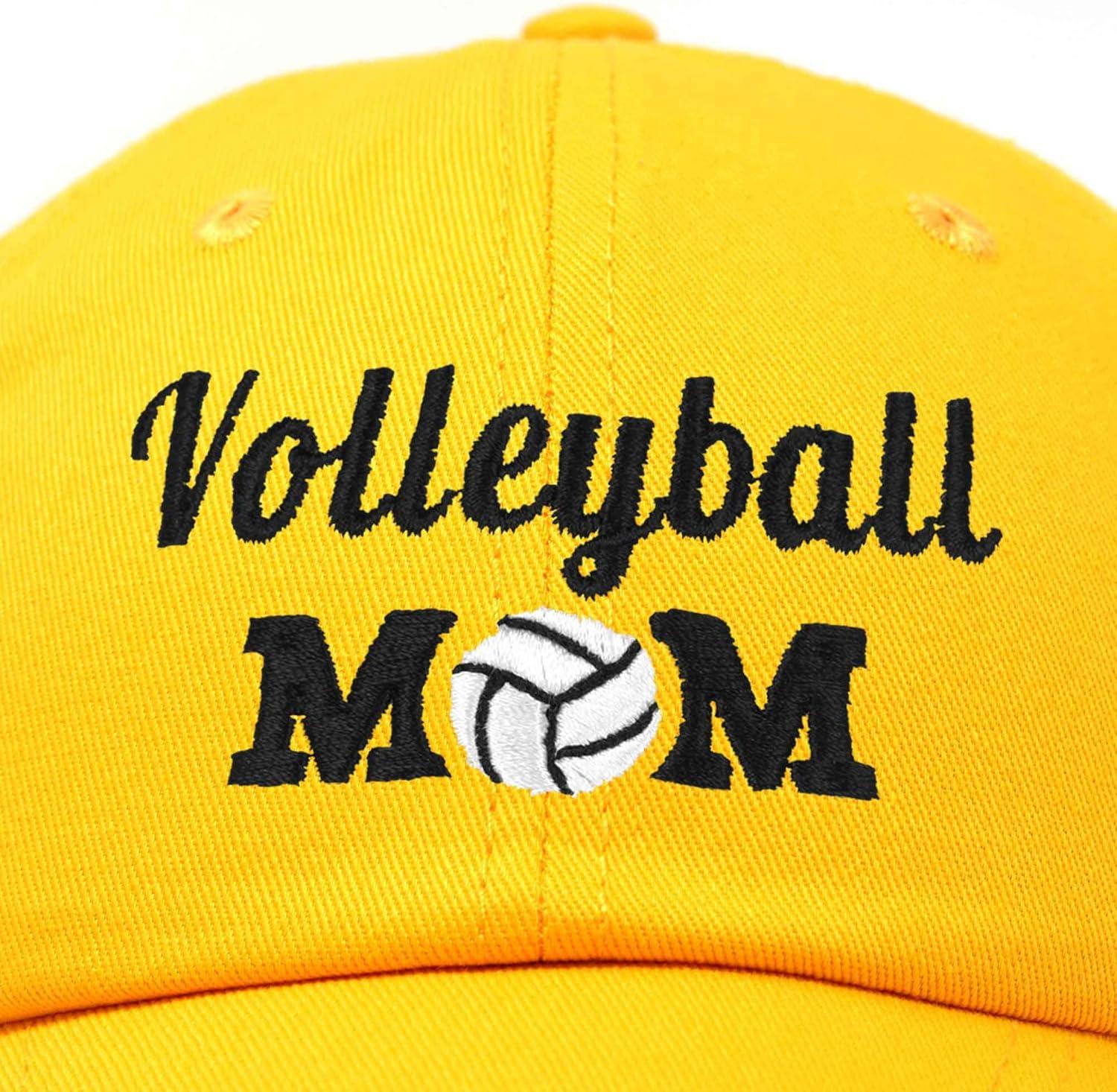 imageDALIX Volleyball Mom Premium Cotton Cap Womens Hats for MomGold