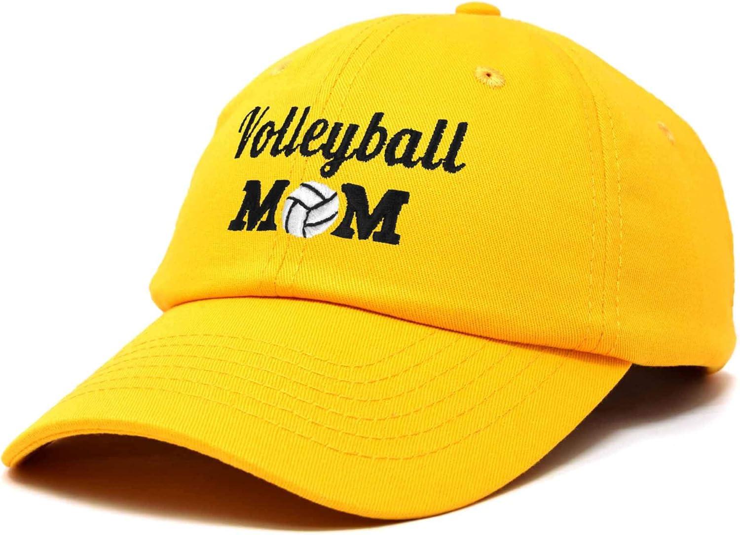 imageDALIX Volleyball Mom Premium Cotton Cap Womens Hats for MomGold