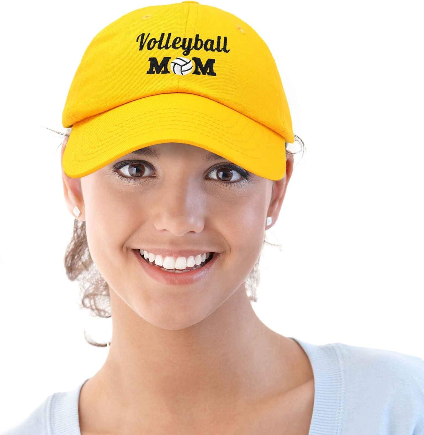 imageDALIX Volleyball Mom Premium Cotton Cap Womens Hats for MomGold