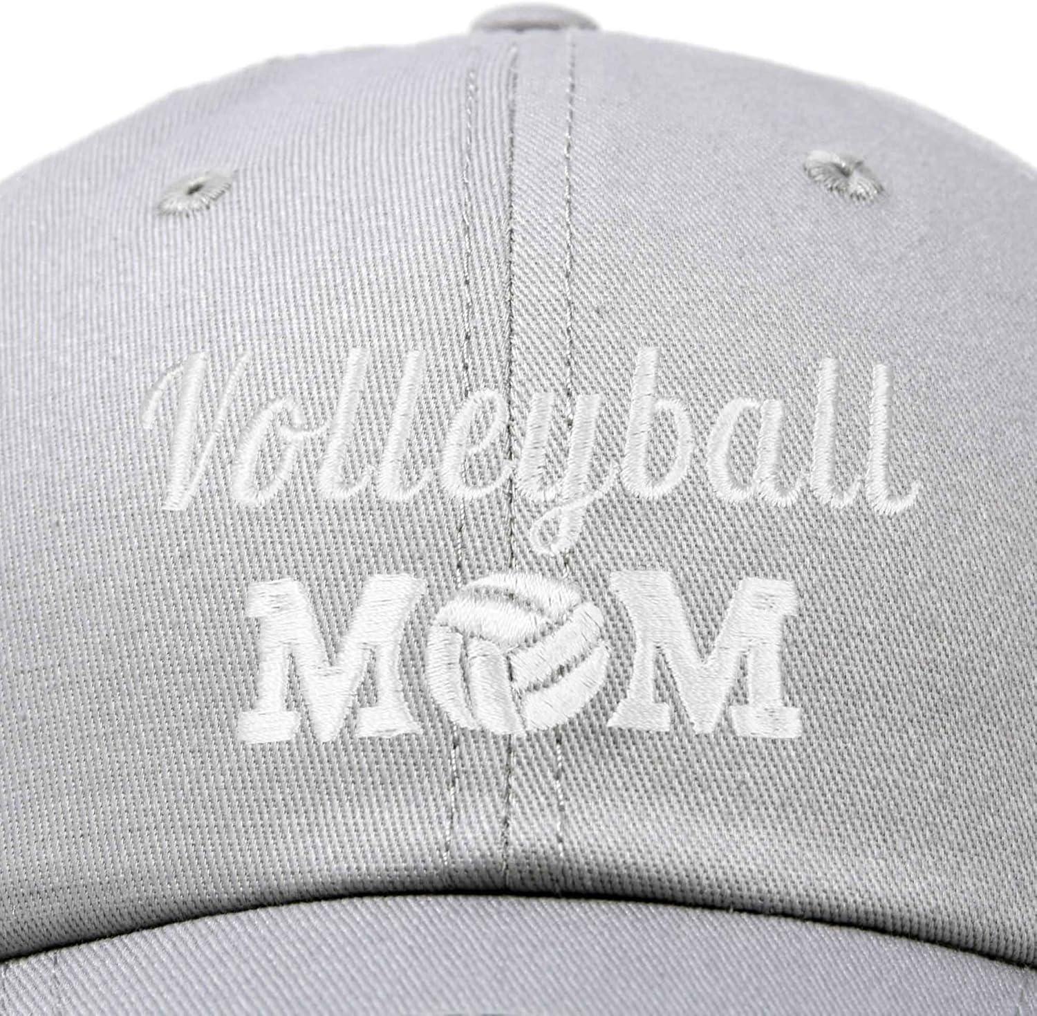 imageDALIX Volleyball Mom Premium Cotton Cap Womens Hats for MomGray