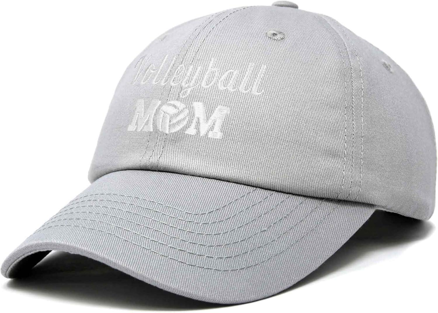 imageDALIX Volleyball Mom Premium Cotton Cap Womens Hats for MomGray