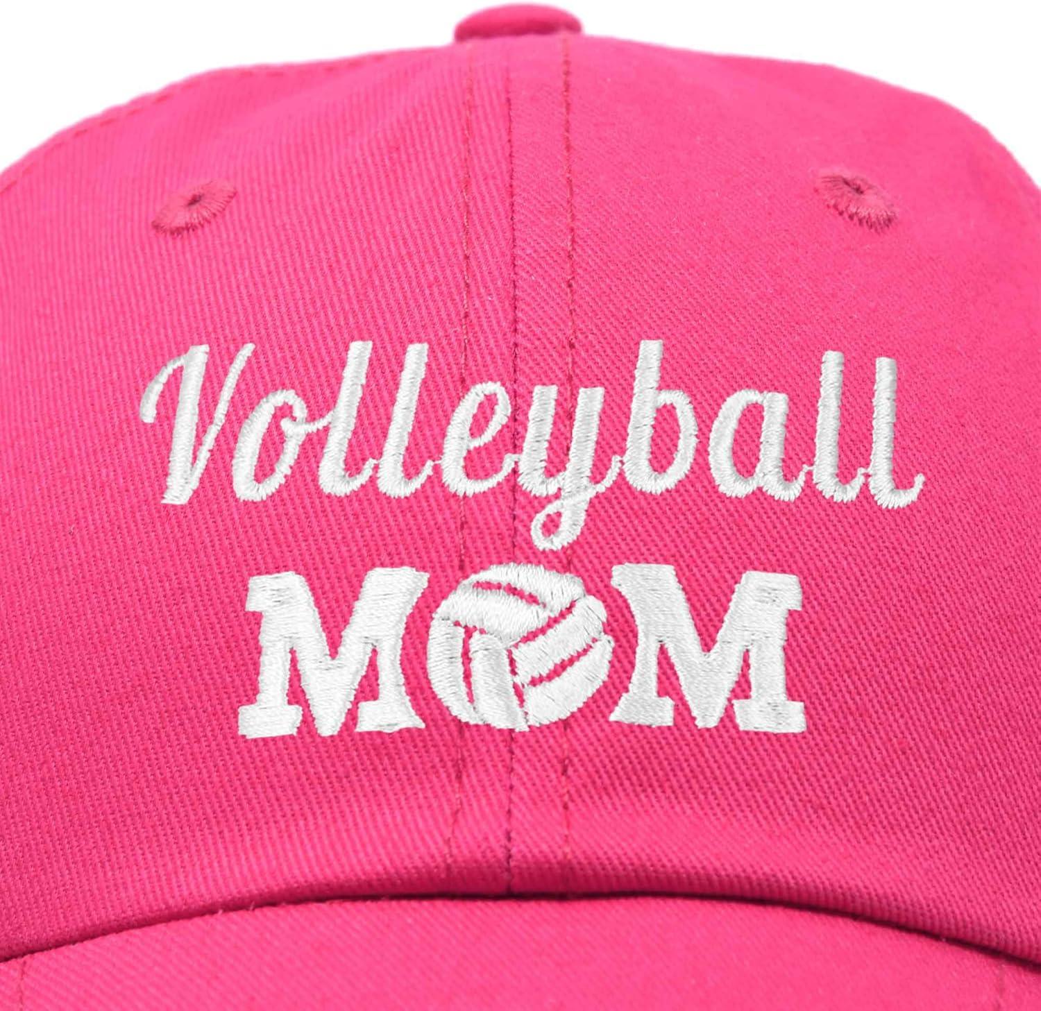 imageDALIX Volleyball Mom Premium Cotton Cap Womens Hats for MomHot Pink