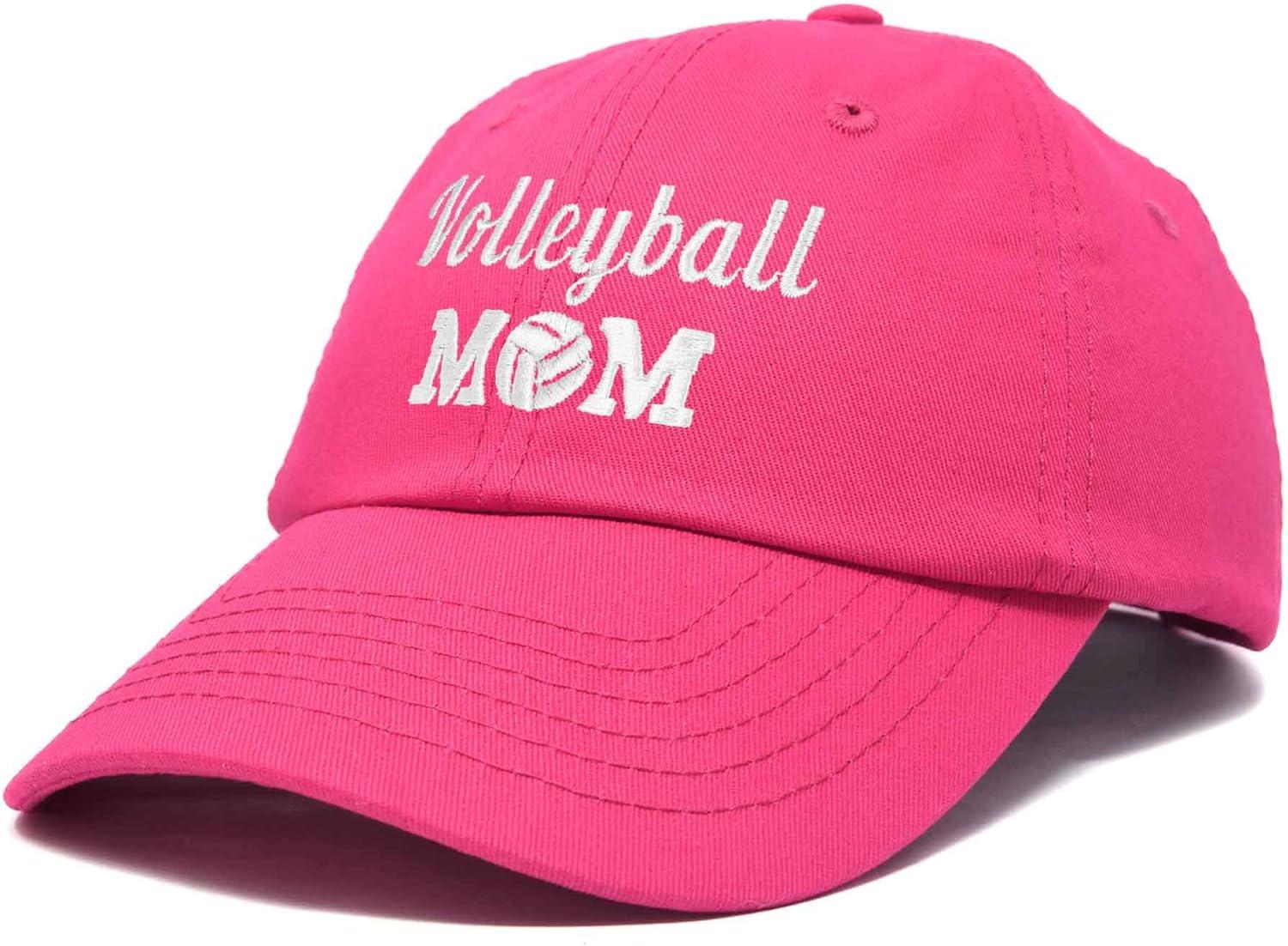 imageDALIX Volleyball Mom Premium Cotton Cap Womens Hats for MomHot Pink