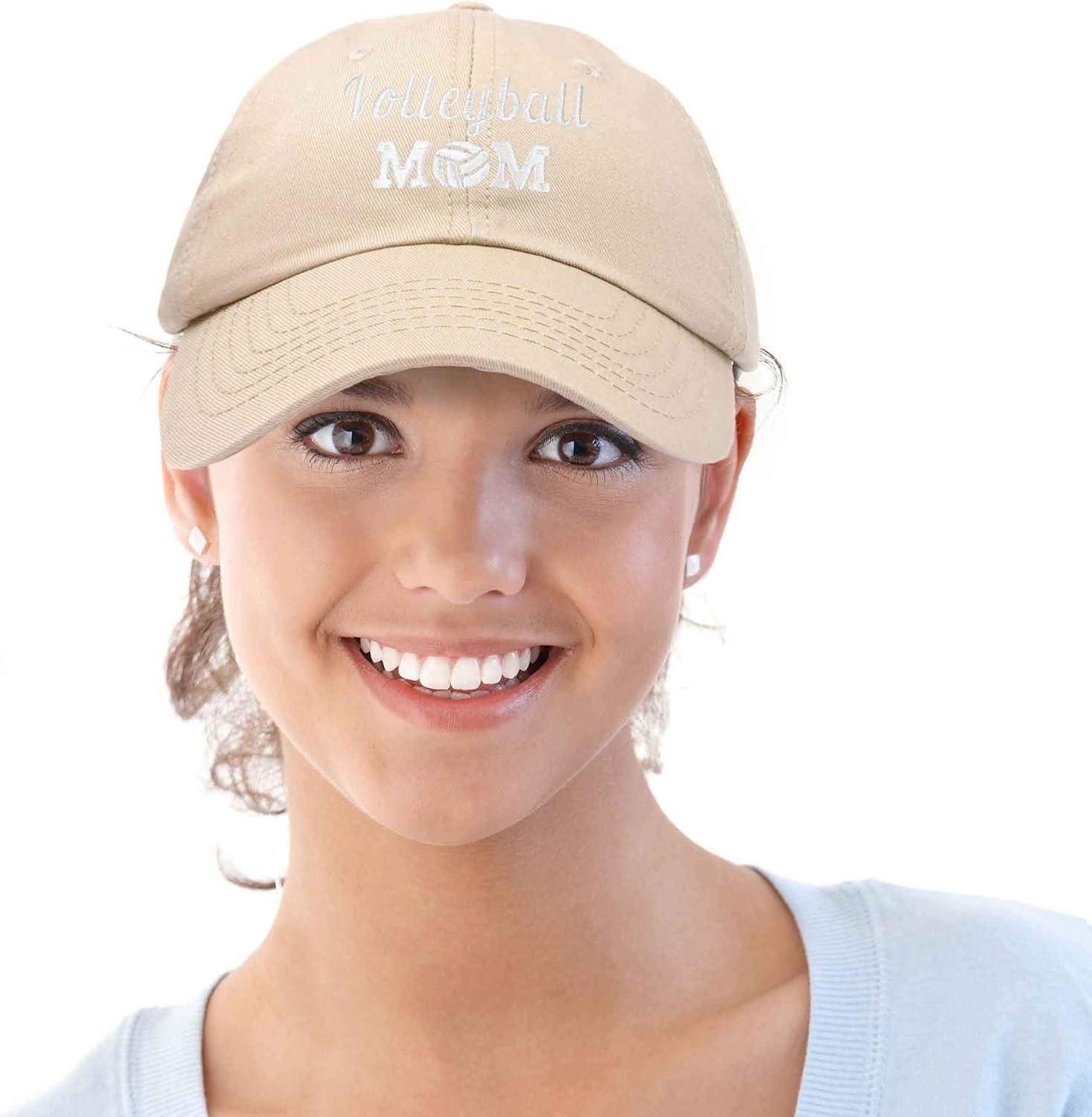 imageDALIX Volleyball Mom Premium Cotton Cap Womens Hats for MomKhaki