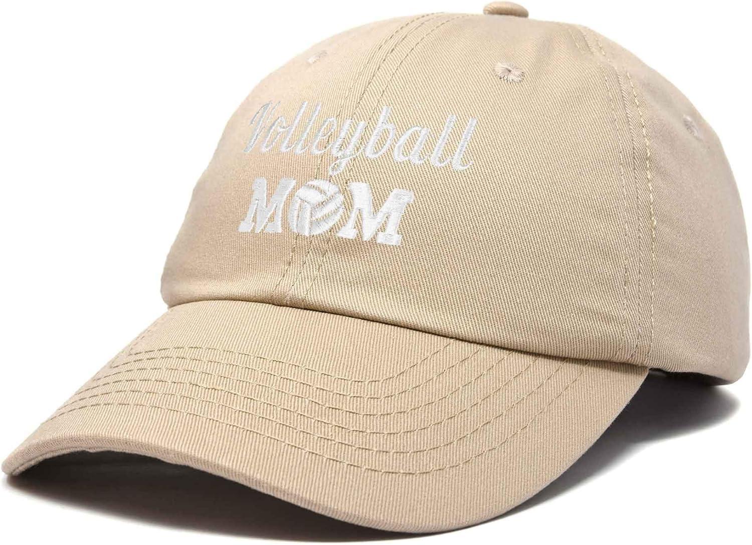 imageDALIX Volleyball Mom Premium Cotton Cap Womens Hats for MomKhaki