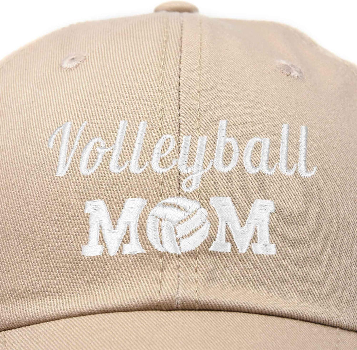 imageDALIX Volleyball Mom Premium Cotton Cap Womens Hats for MomKhaki