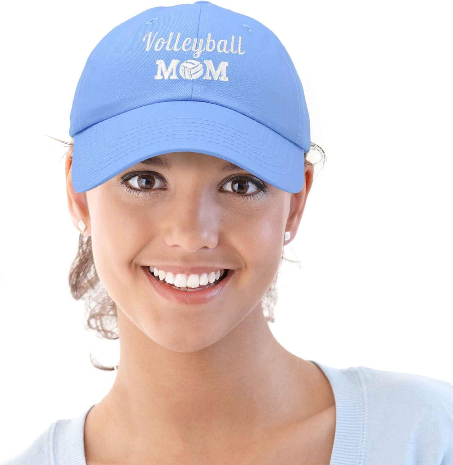 imageDALIX Volleyball Mom Premium Cotton Cap Womens Hats for MomLight Blue