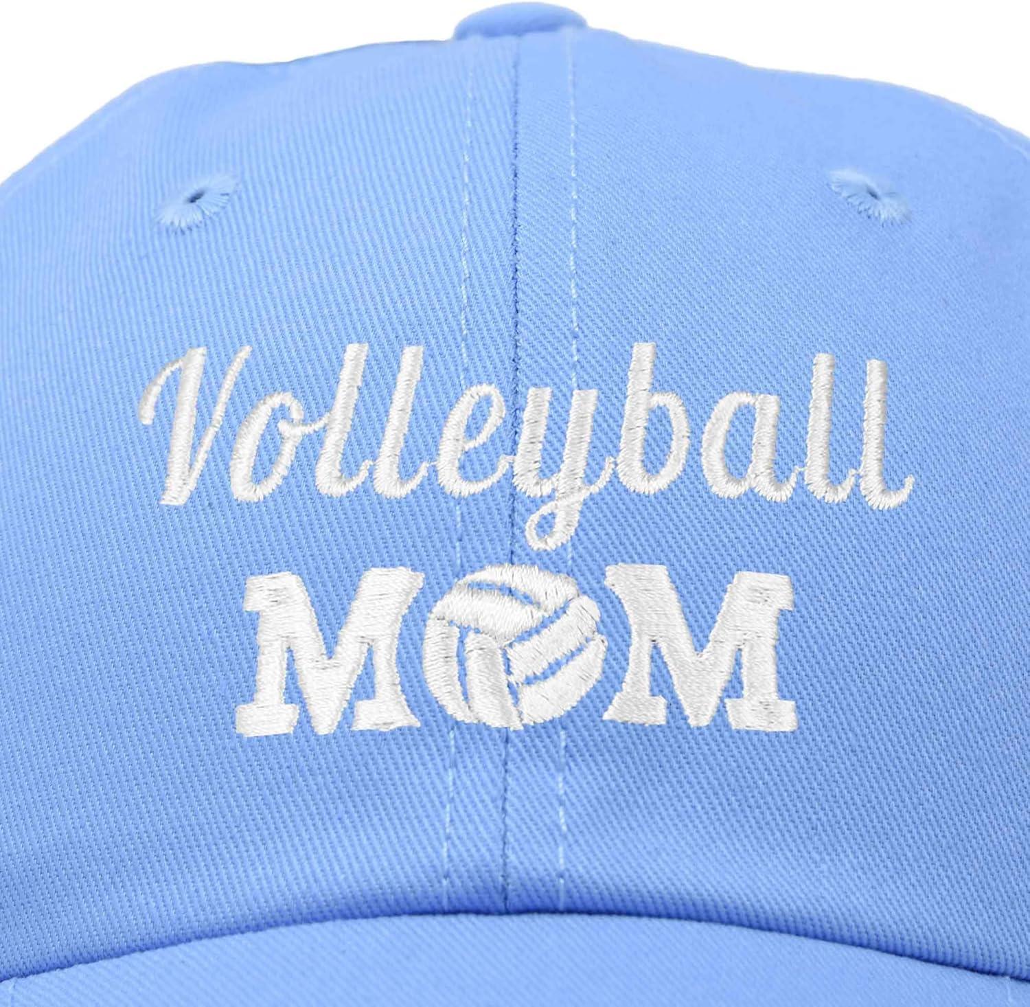 imageDALIX Volleyball Mom Premium Cotton Cap Womens Hats for MomLight Blue