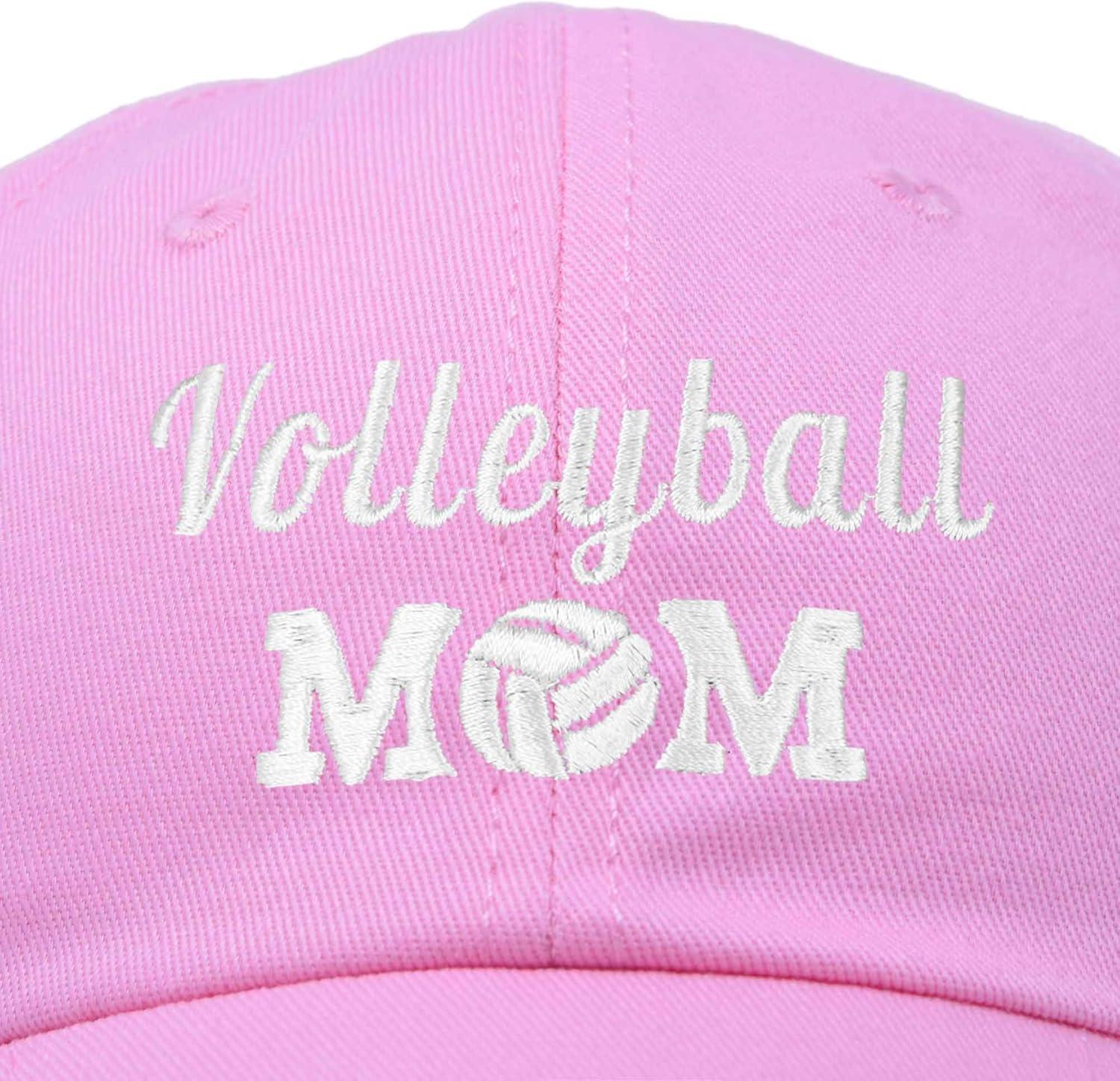 imageDALIX Volleyball Mom Premium Cotton Cap Womens Hats for MomLight Pink