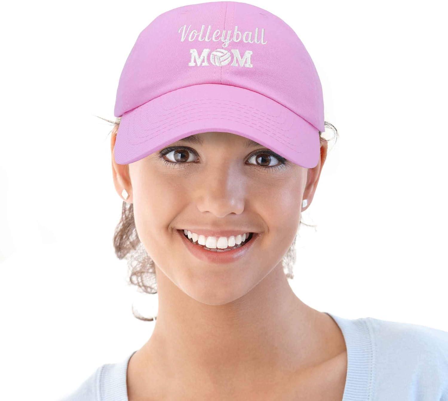 imageDALIX Volleyball Mom Premium Cotton Cap Womens Hats for MomLight Pink