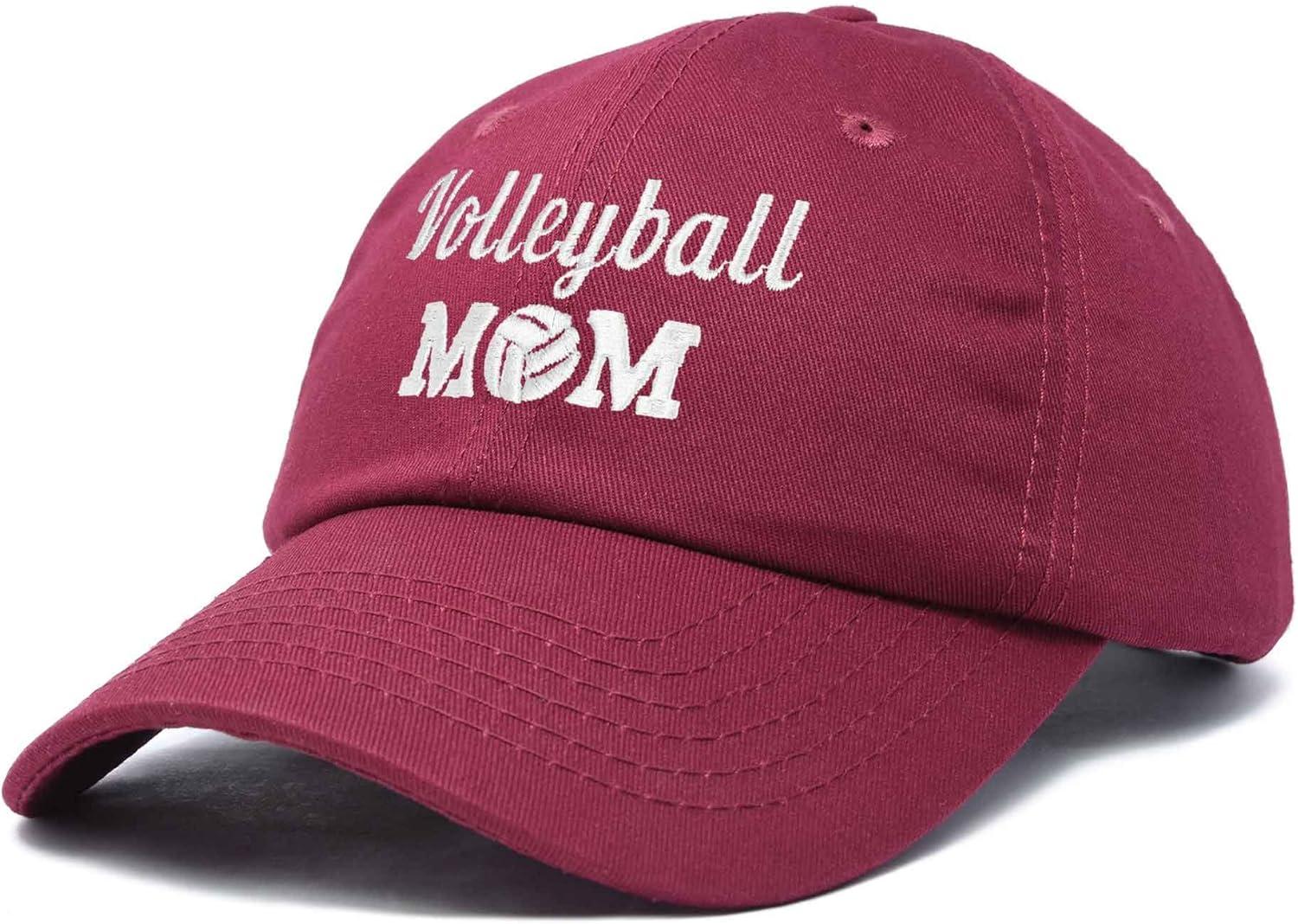 imageDALIX Volleyball Mom Premium Cotton Cap Womens Hats for MomMaroon