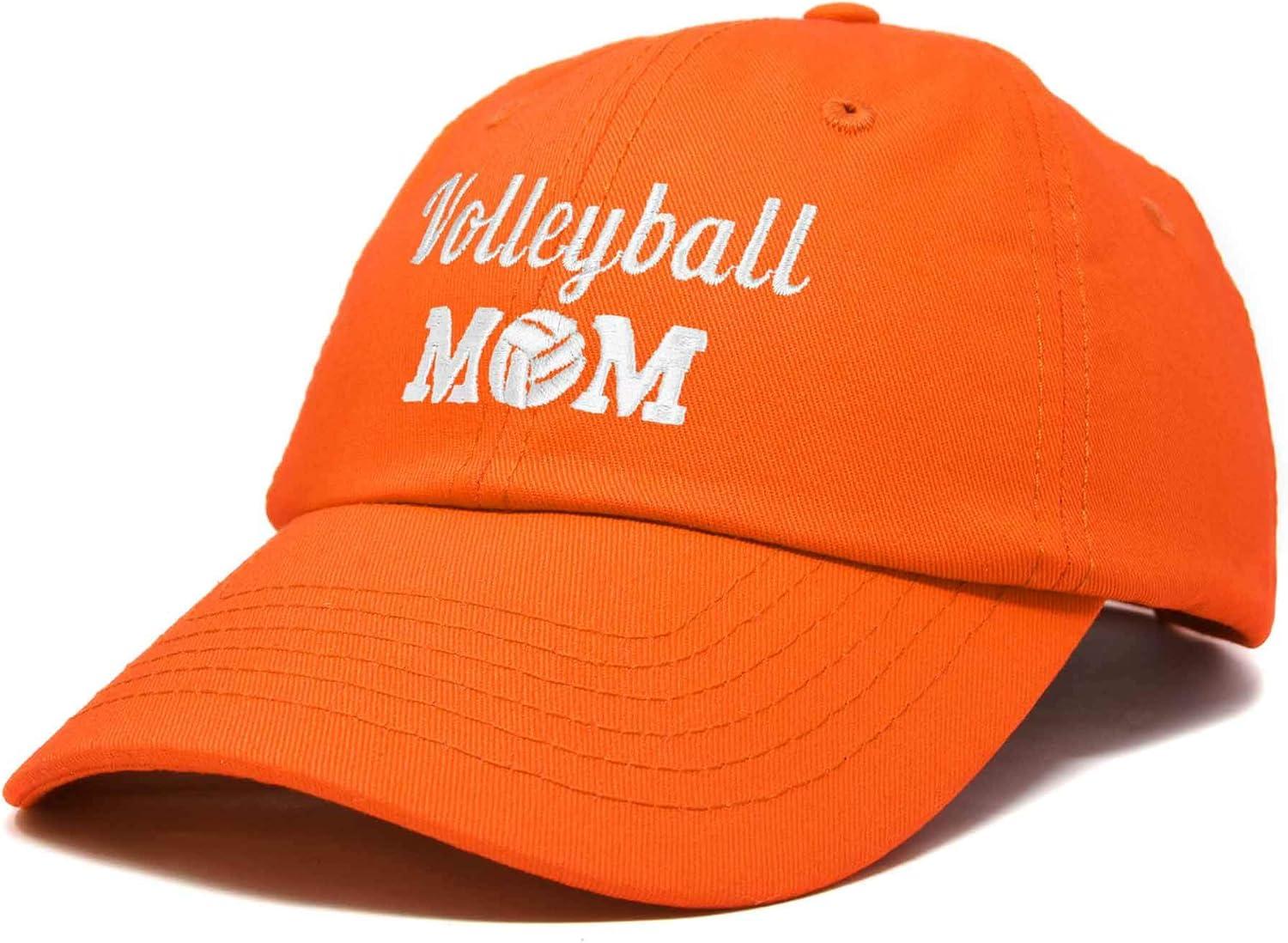 imageDALIX Volleyball Mom Premium Cotton Cap Womens Hats for MomOrange