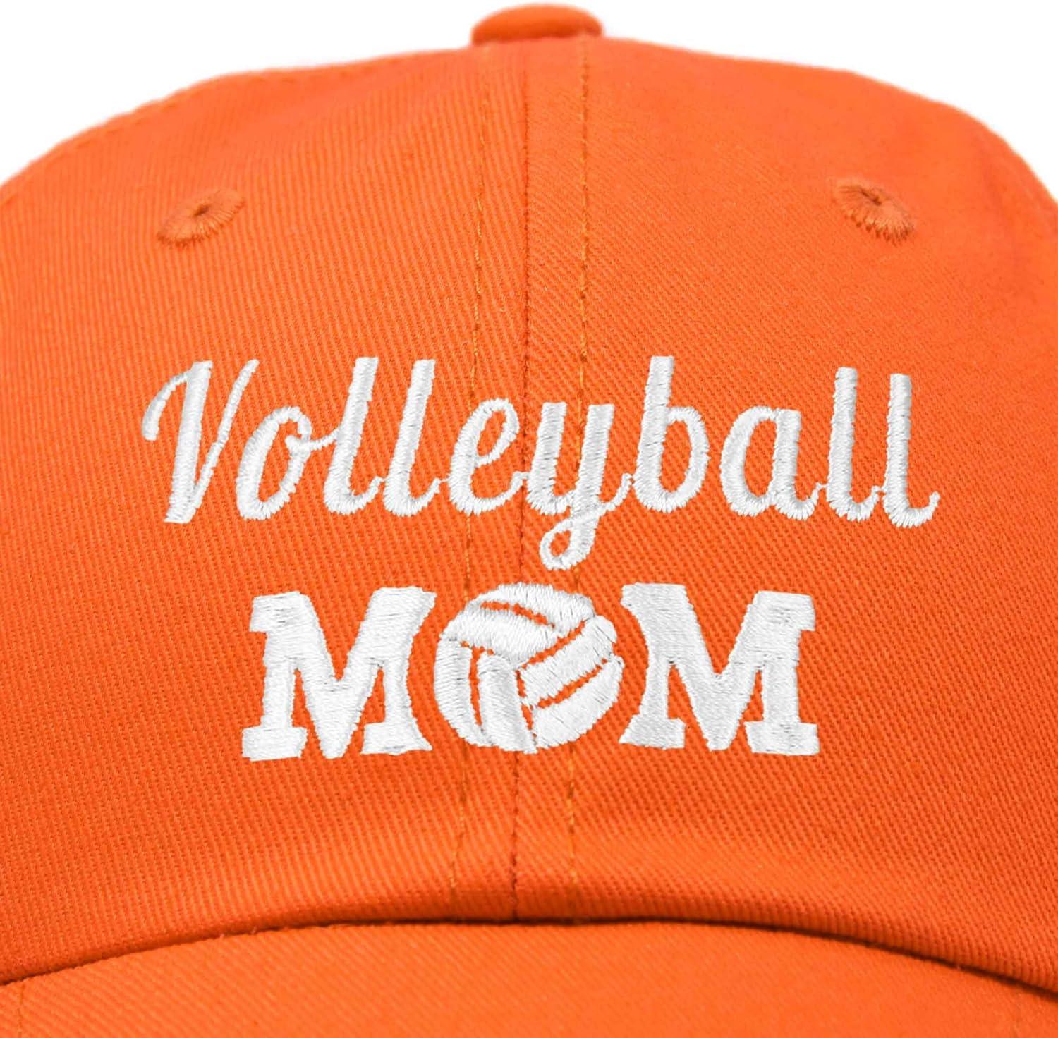 imageDALIX Volleyball Mom Premium Cotton Cap Womens Hats for MomOrange