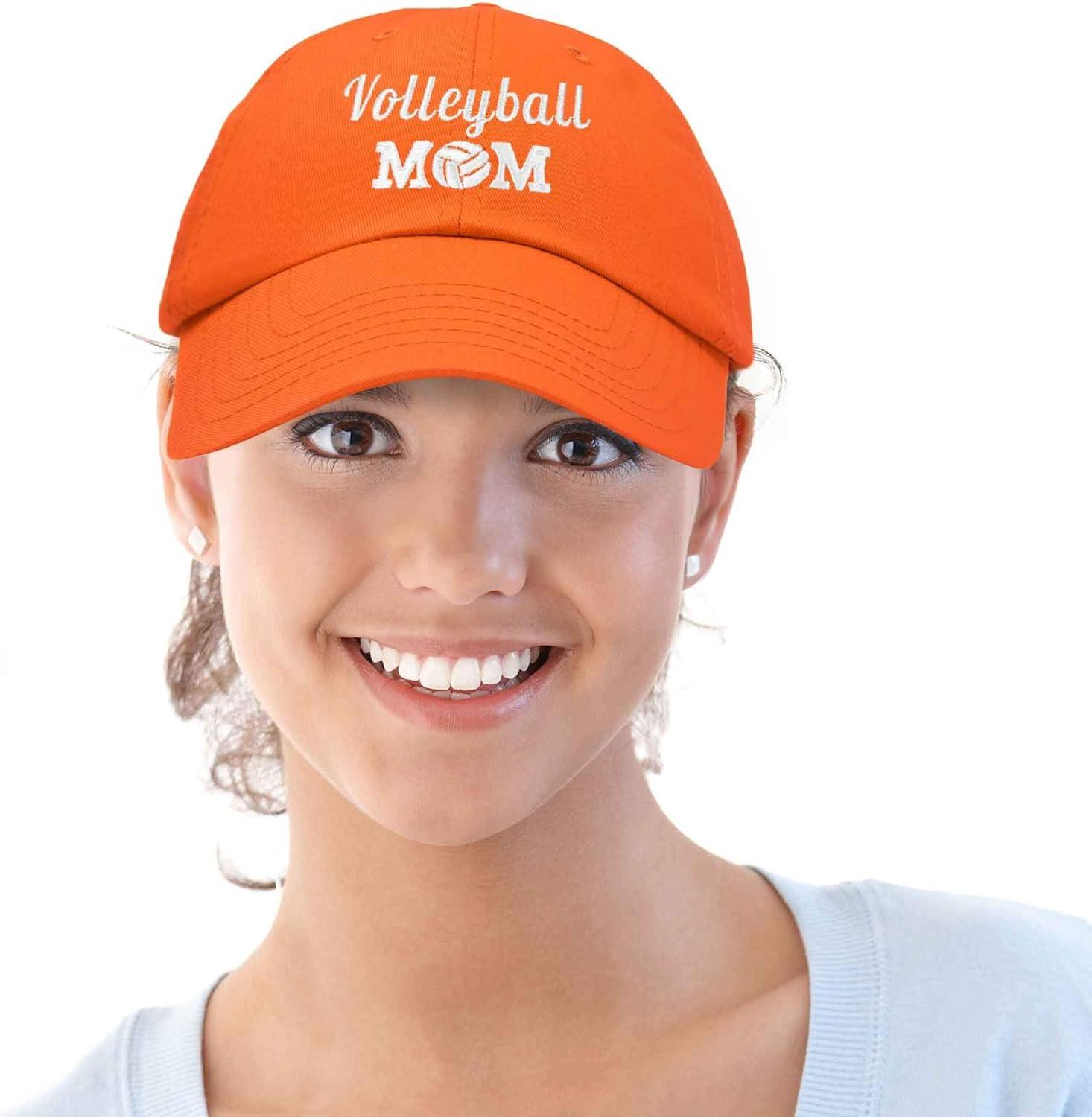 imageDALIX Volleyball Mom Premium Cotton Cap Womens Hats for MomOrange