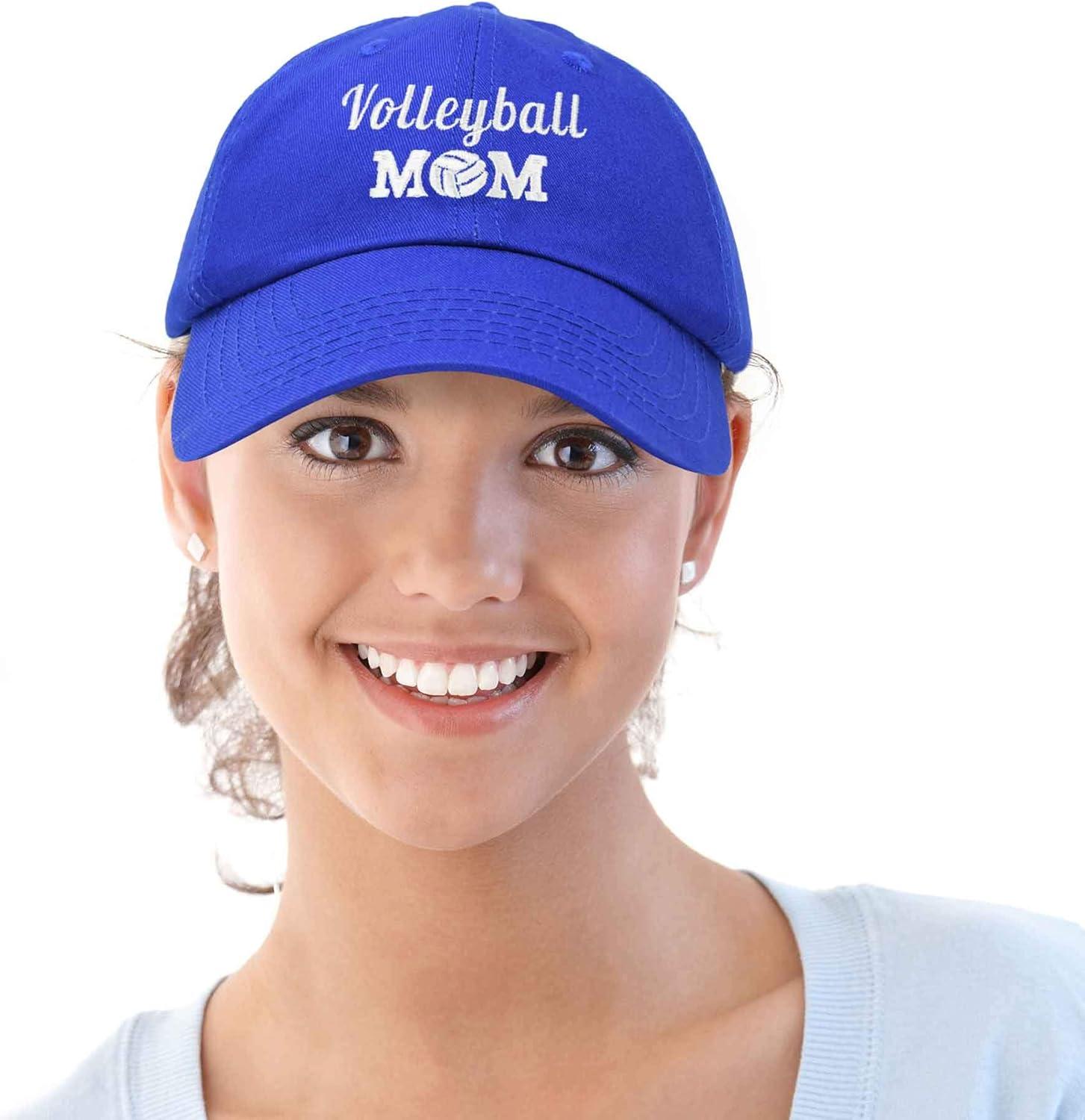 imageDALIX Volleyball Mom Premium Cotton Cap Womens Hats for MomRoyal Blue