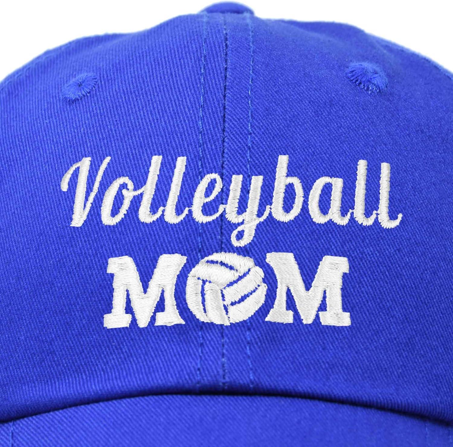 imageDALIX Volleyball Mom Premium Cotton Cap Womens Hats for MomRoyal Blue