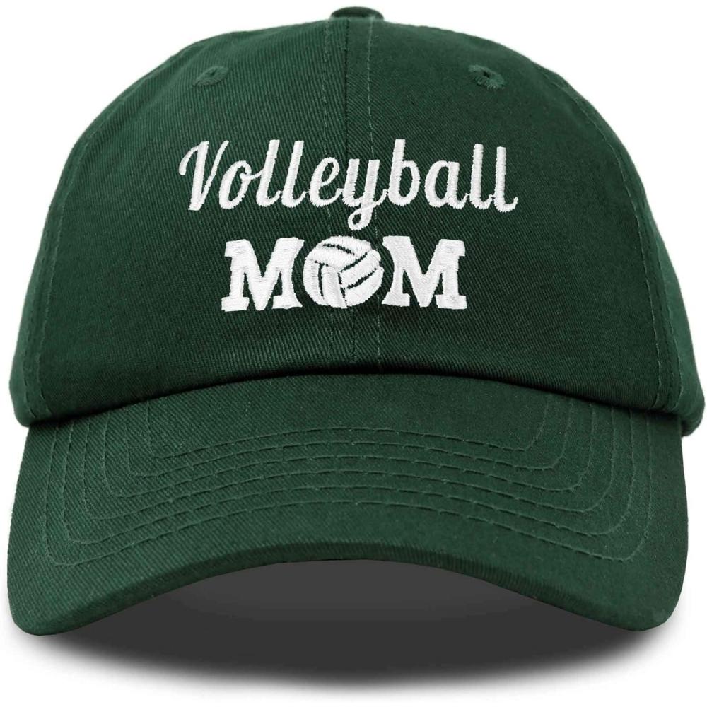 imageDALIX Volleyball Mom Premium Cotton Cap Womens Hats for MomDark Green