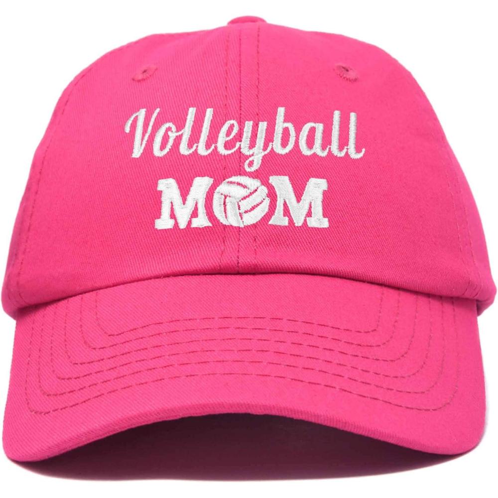 imageDALIX Volleyball Mom Premium Cotton Cap Womens Hats for MomHot Pink