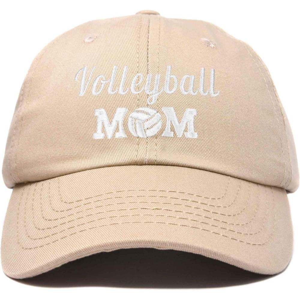 imageDALIX Volleyball Mom Premium Cotton Cap Womens Hats for MomKhaki