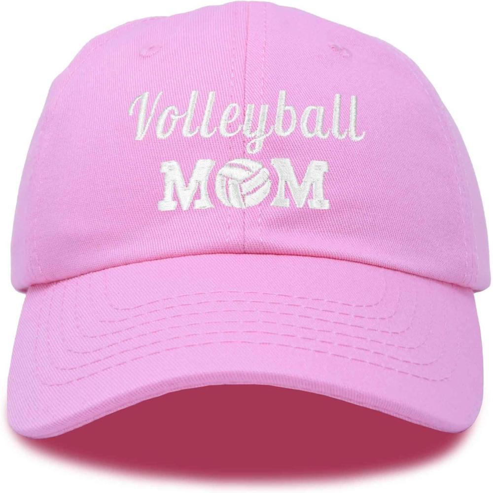 imageDALIX Volleyball Mom Premium Cotton Cap Womens Hats for MomLight Pink