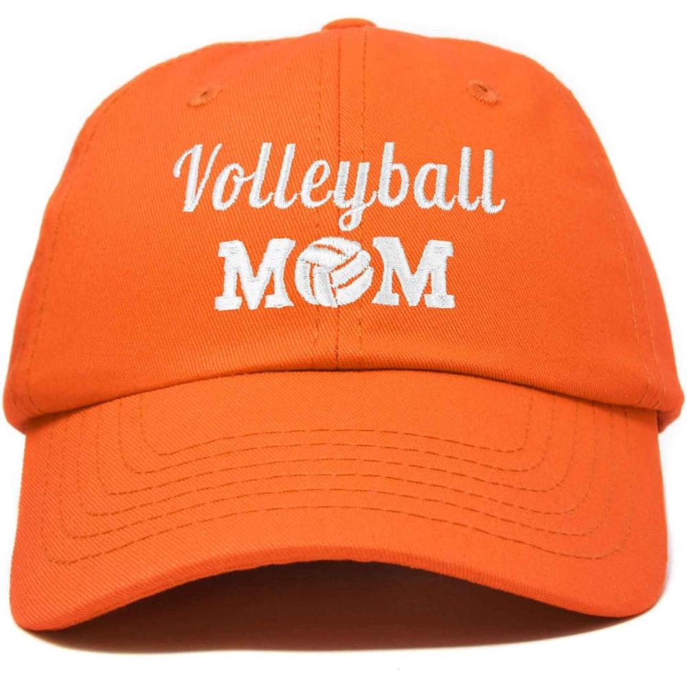 imageDALIX Volleyball Mom Premium Cotton Cap Womens Hats for MomOrange