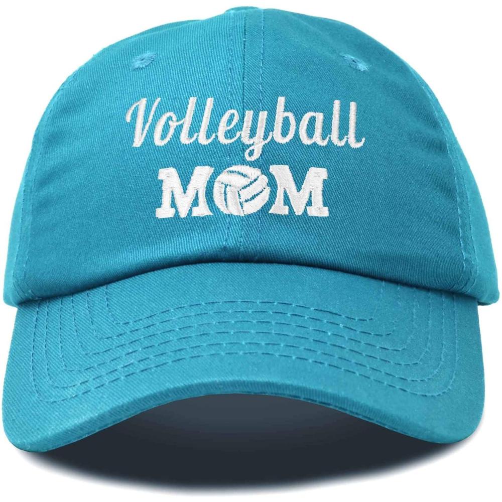 imageDALIX Volleyball Mom Premium Cotton Cap Womens Hats for MomTeal