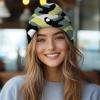 imageDALIX Lil Flower Embroidered Beanie Warm Winter Knit Hat WomenGreen Camo