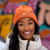imageDALIX Lil Flower Embroidered Beanie Warm Winter Knit Hat WomenNeon Orange