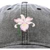 imageDALIX Orchid Hat Womens Floral Baseball Cap WashedBlack