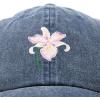 imageDALIX Orchid Hat Womens Floral Baseball Cap WashedNavy Blue