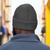 imageDALIX Pigeon Embroidered Beanie Warm Winter Cap Knit Hat MensAsphalt Gray