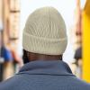 imageDALIX Pigeon Embroidered Beanie Warm Winter Cap Knit Hat MensBeige