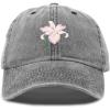 imageDALIX Orchid Hat Womens Floral Baseball Cap WashedBlack