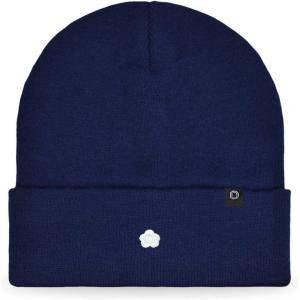 imageDALIX Lil Flower Embroidered Beanie Warm Winter Knit Hat WomenNavy Blue