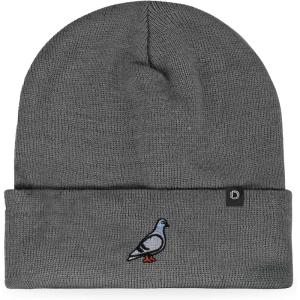 imageDALIX Pigeon Embroidered Beanie Warm Winter Cap Knit Hat MensAsphalt Gray