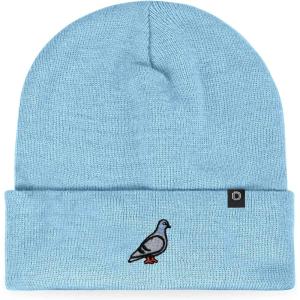 imageDALIX Pigeon Embroidered Beanie Warm Winter Cap Knit Hat MensBaby Blue