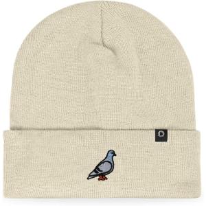 imageDALIX Pigeon Embroidered Beanie Warm Winter Cap Knit Hat MensBeige
