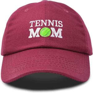 imageDALIX Premium Cap Tennis Mom Hat for Women Hats and CapsMaroon