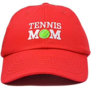 imageDALIX Premium Cap Tennis Mom Hat for Women Hats and CapsRed