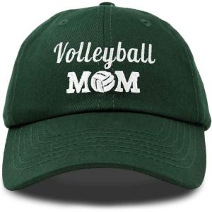 imageDALIX Volleyball Mom Premium Cotton Cap Womens Hats for MomDark Green