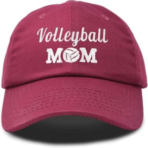 imageDALIX Volleyball Mom Premium Cotton Cap Womens Hats for MomMaroon