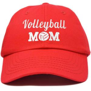 imageDALIX Volleyball Mom Premium Cotton Cap Womens Hats for MomRed