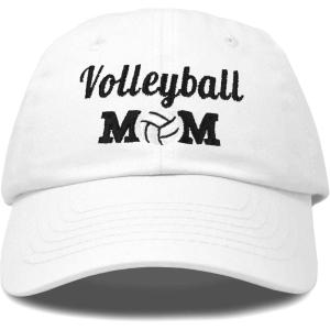 imageDALIX Volleyball Mom Premium Cotton Cap Womens Hats for MomWhite