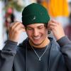 imageDALIX Pigeon Embroidered Beanie Warm Winter Cap Knit Hat MensGreen