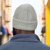 imageDALIX Pigeon Embroidered Beanie Warm Winter Cap Knit Hat MensLight Gray