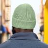 imageDALIX Pigeon Embroidered Beanie Warm Winter Cap Knit Hat MensLight Green