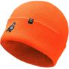 imageDALIX Pigeon Embroidered Beanie Warm Winter Cap Knit Hat MensNeon Orange