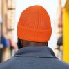 imageDALIX Pigeon Embroidered Beanie Warm Winter Cap Knit Hat MensNeon Orange