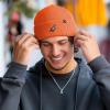 imageDALIX Pigeon Embroidered Beanie Warm Winter Cap Knit Hat MensNeon Orange